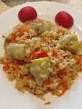 Arroz con verduras en microondas a mi gusto