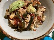 Una foto de almuerzo vegano