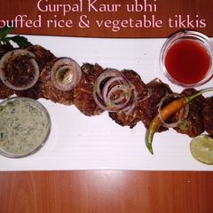 A picture of Puffed rice & vegetable tikkis🌶️🥕🧅🥔.