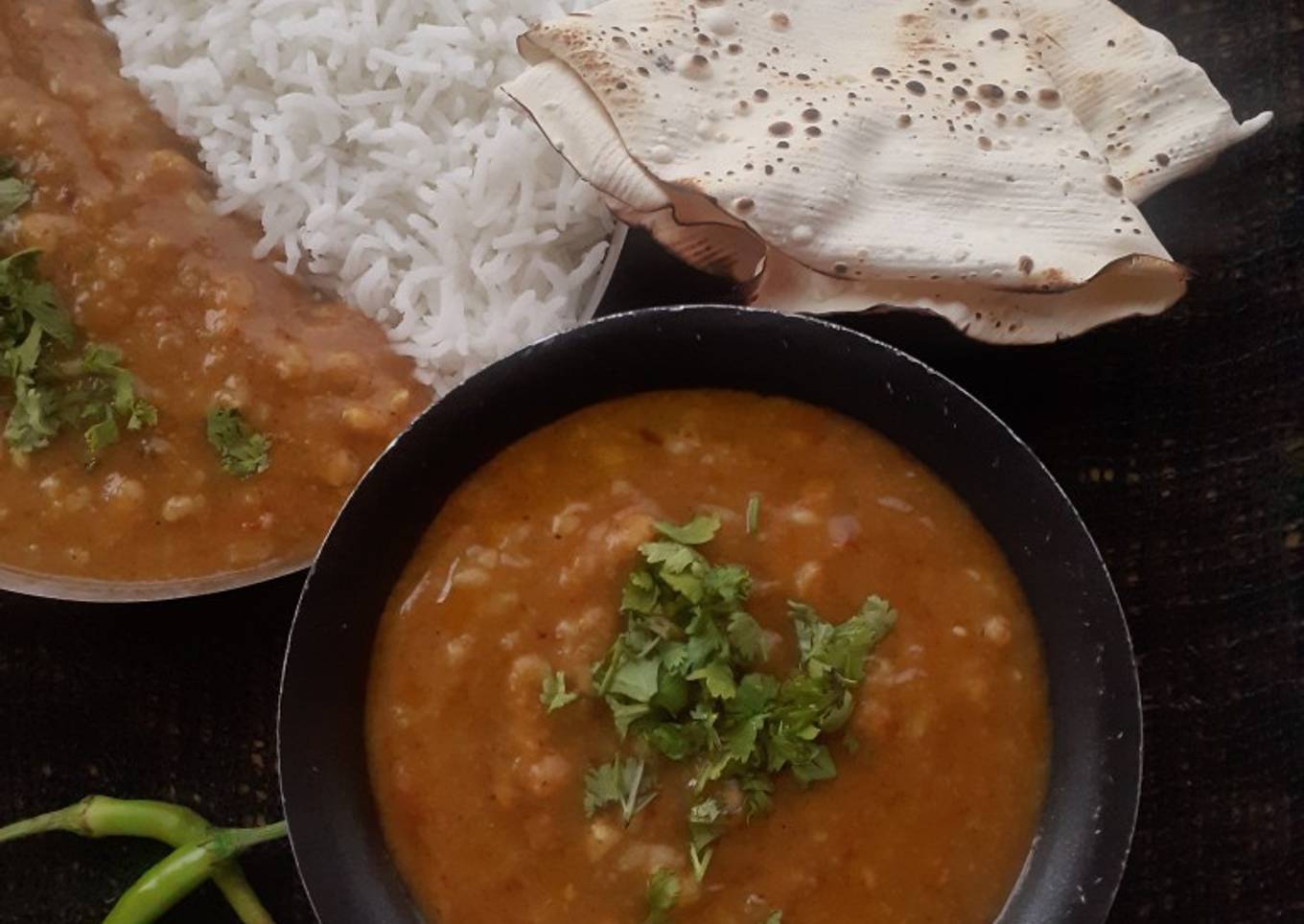 Panchmel Dal with steamed rice