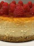 Cheesecake con mermelada de fresa