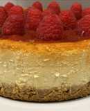 Cheesecake con mermelada de fresa