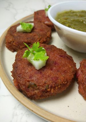 A picture of Chana And Beetroot Cutlet.