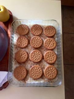 Una foto de Arroz con leche y galletas