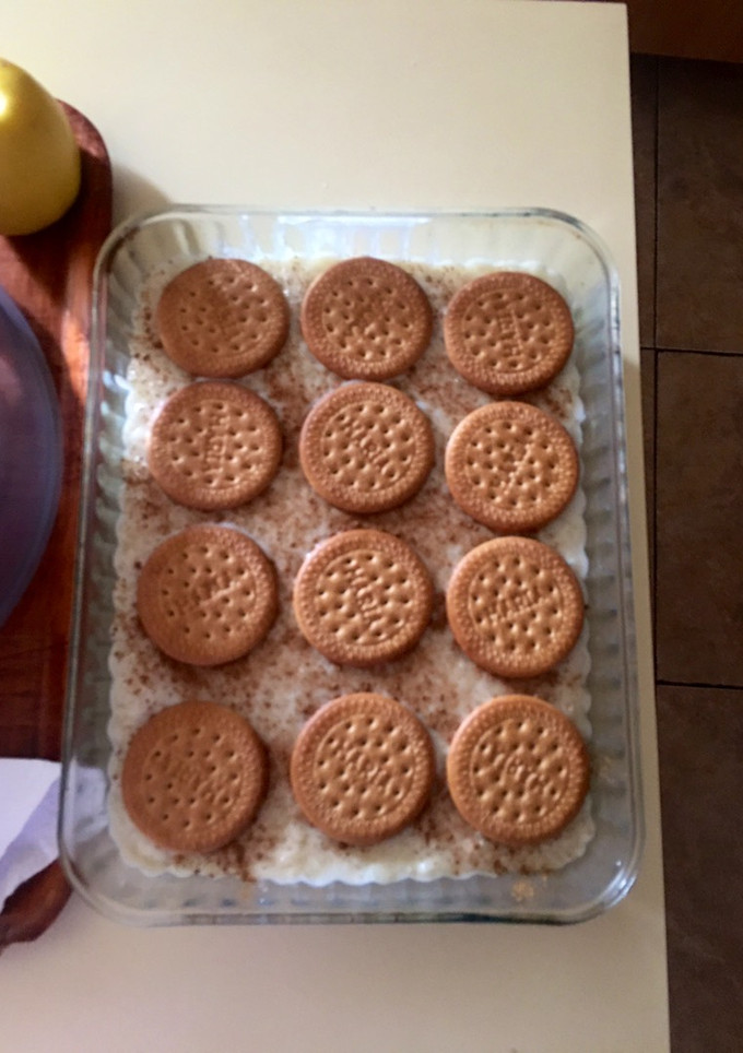 Una foto de Arroz con leche y galletas
