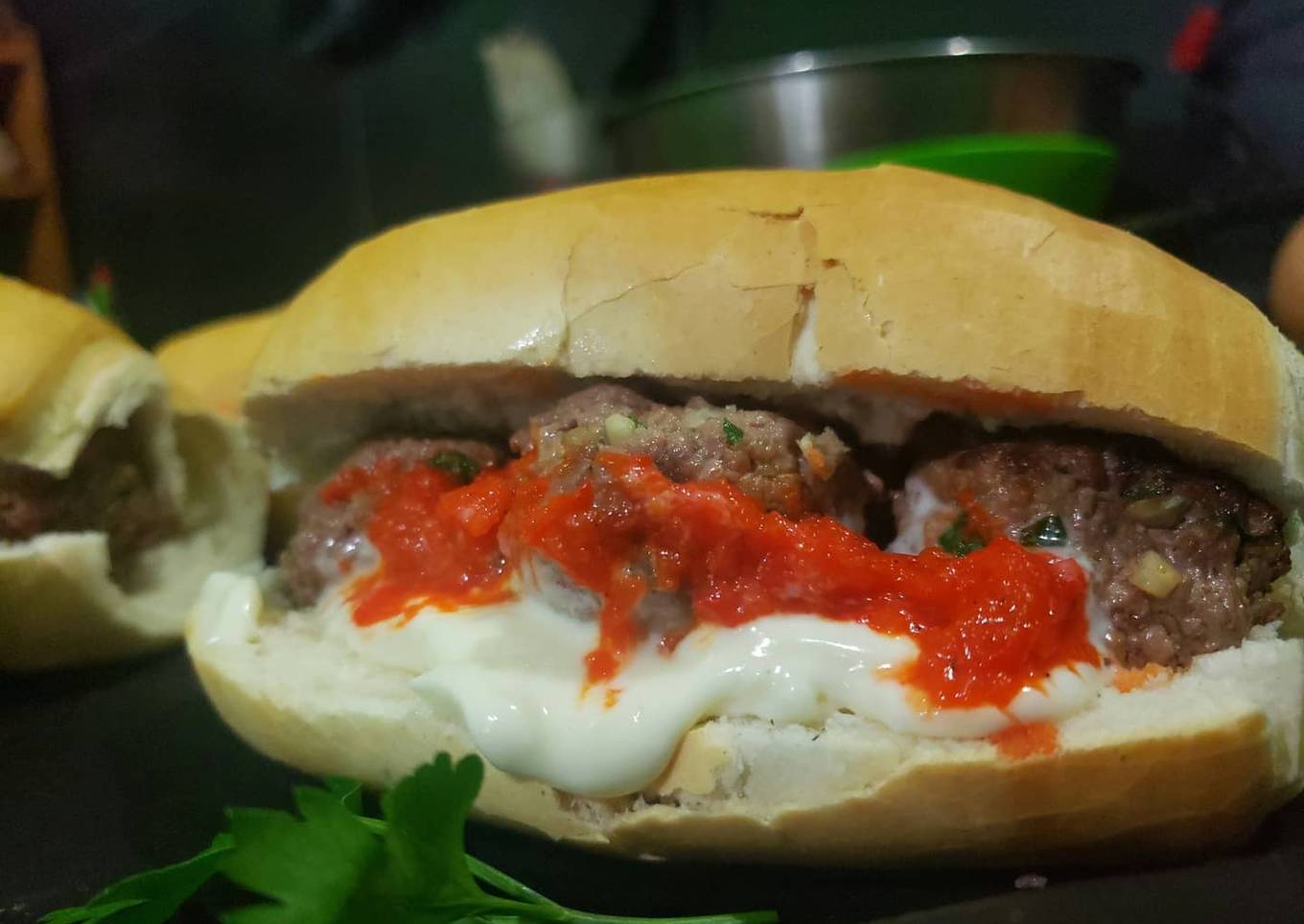 Sándwich de albóndigas