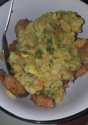 Foto resep Udang tepung saus telur asin