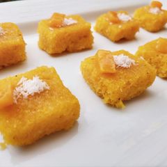 A picture of Mango coconut burfi.