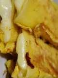 Canelones con huevo, rellenos de queso