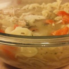 A picture of Easy homemade chicken soup.