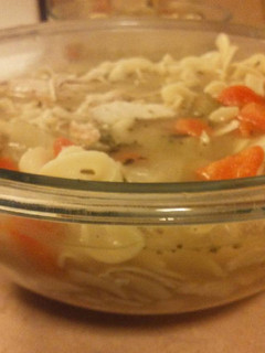 A picture of Easy homemade chicken soup.