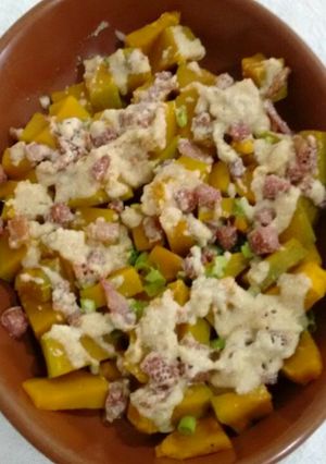 Foto de Cabotiá com farofa de bacon e calabresa