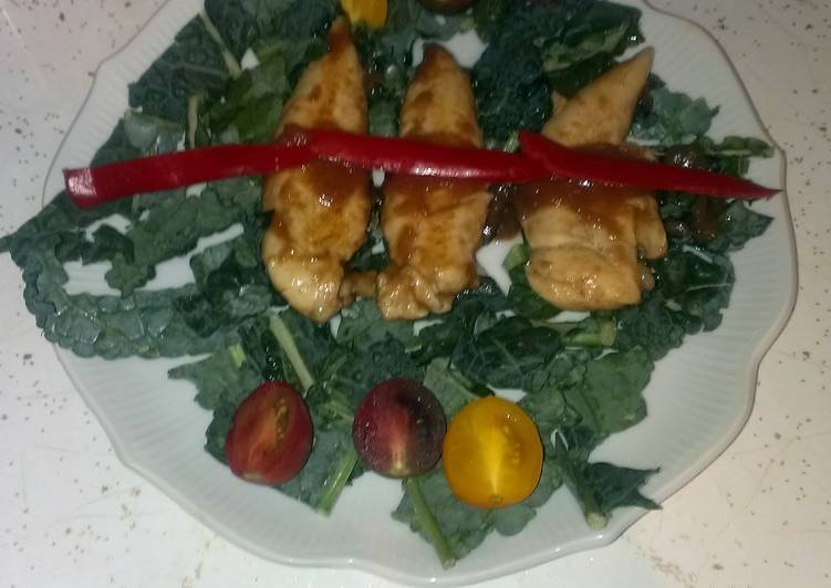 Recipe of Award-winning Sauteed chicken breast in tamarind habanero reduction sauce