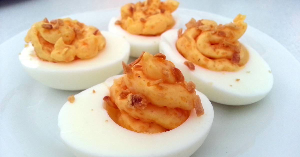Quick & Easy Devilled Eggs Recipe by jenestolemylove Cookpad