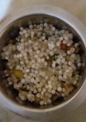 A picture of Sabudana khichdi.