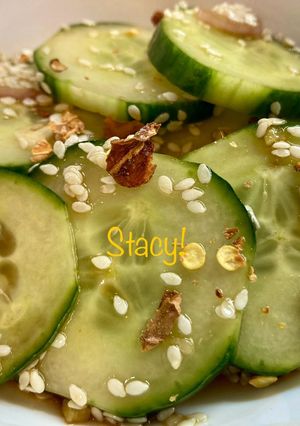 A picture of Asian Cucumber Salad.