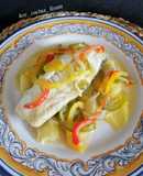 Lomo de bacalao skrei con pimientos