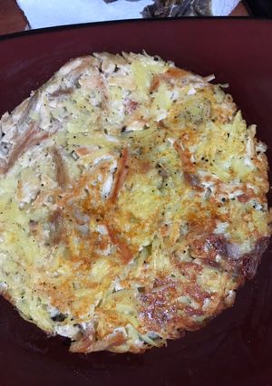 Una foto de Pollo con papas (tipo Rösti suizo)