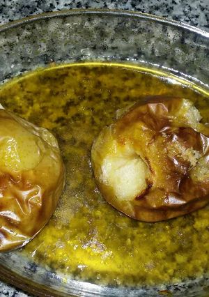 Foto principal de Manzanas asadas con azúcar moreno y moscatel