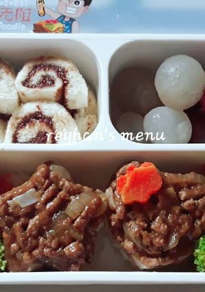 Foto resep Bekal anak nasi tim daging