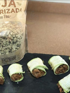 Una foto de Rollitos de calabacín y soja