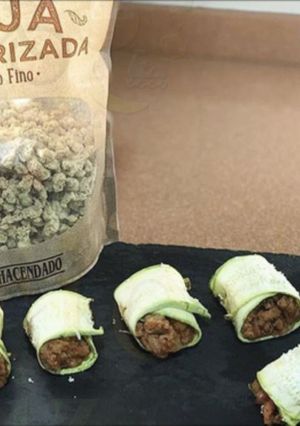 Una foto de Rollitos de calabacín y soja