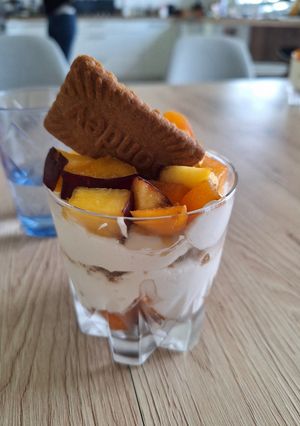 Une photo de Verrine peche abricot