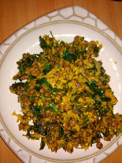 A picture of Akidi and corn with garden egg leaves.