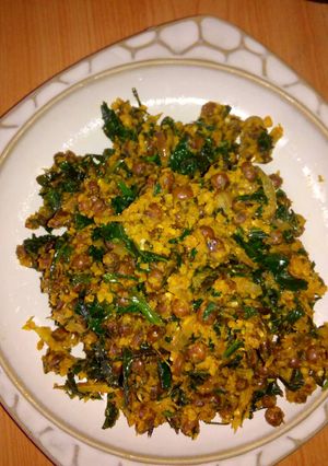 A picture of Akidi and corn with garden egg leaves.