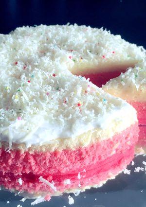 Foto resep Strawberry milk cake (kukus)