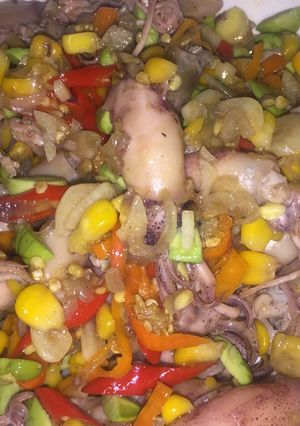 Foto resep Tumis Cumi asin pete