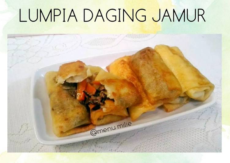 Lumpia daging jamur