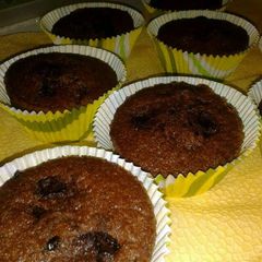 A picture of Chocolate cherry muffins.