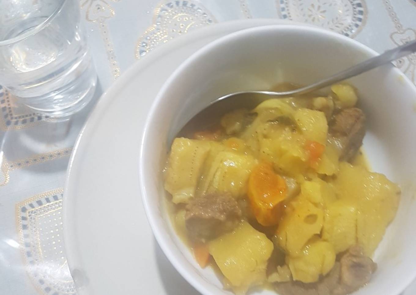 Matokee with lamb