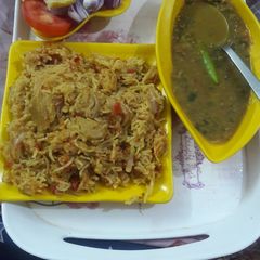 Soya Chap Veggie pulav A picture of Soya Chap Veggie pulav.