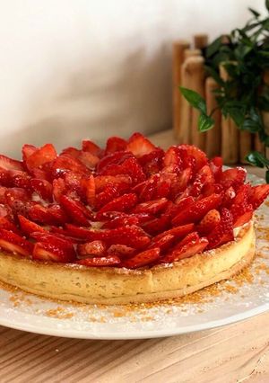 Une photo de Tarte au fraise