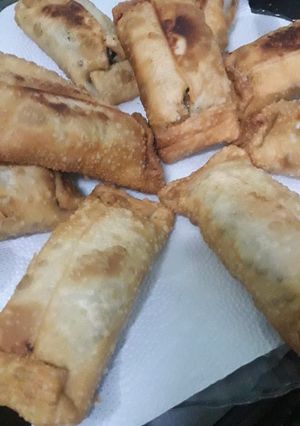 Una foto de Envueltos de espinaca y queso cremoso