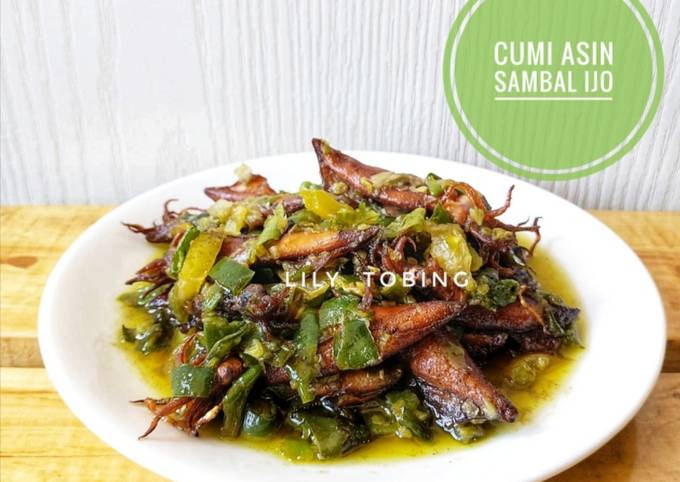 Cumi asin sambal ijo