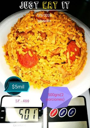 Una foto de Arroz paisa manrique
