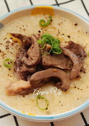 Hình của món Cháo tim cật.