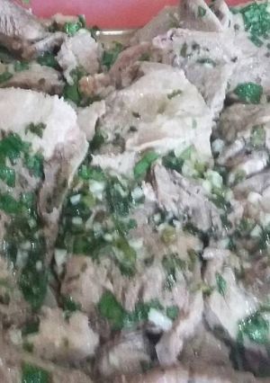 Una foto de Lengua a la vinagreta
