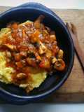 POLENTA con CHAMPIÑONES en Salsa de Tomates