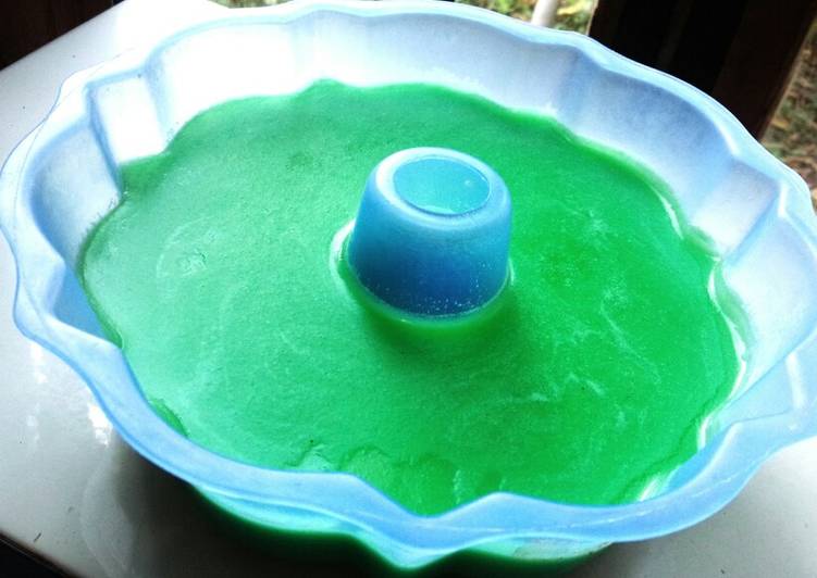 Resep Puding Tape singkong pandan Anti Gagal