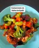 Camarones en salsa teriyaki
