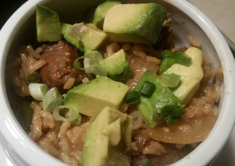 Simple Way to Make Speedy Sausage &amp; Sesame Bowl