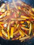 Verduras cocidas en salsa de tomates