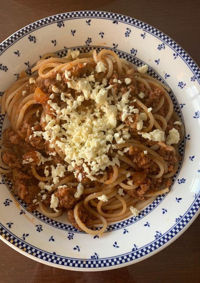 Una foto de Spaghetti en salsa bolognesa