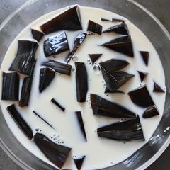 A picture of Grass Jelly Dessert.