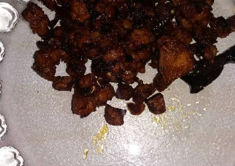 Orek tempe pedas kering