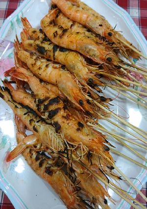 Hình của món Tôm nướng muối ớt.